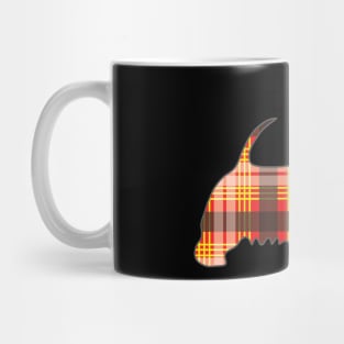 Red, Yellow and Black Tartan Scottish Terrier Dog Silhouette Mug